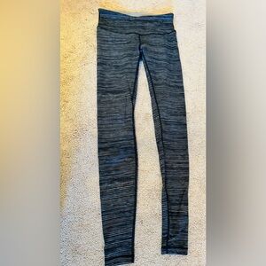 lululemon athletica Black and white Striped Leggings